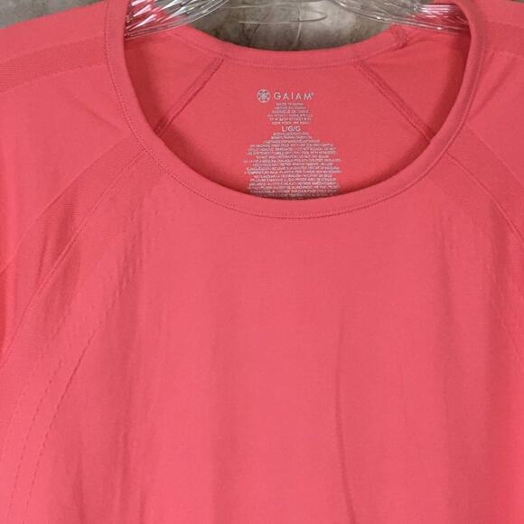 GAIAM Women's Corral-Pink Short-Sleeve Yoga Top Size L - Picture 7 of 12